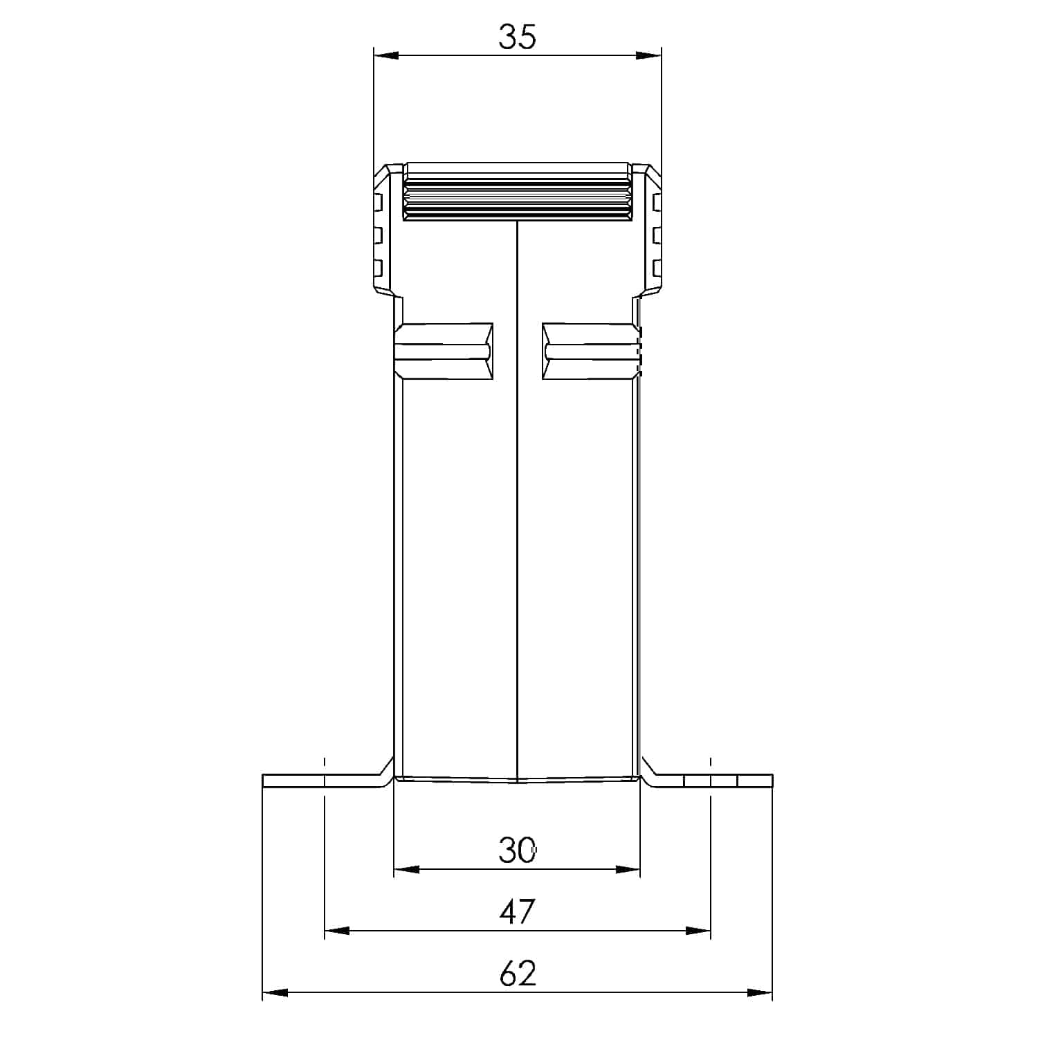 KSR 22.3 3 Rohrstromwandler ASR 22.3 2U Technische Zeichnung 2