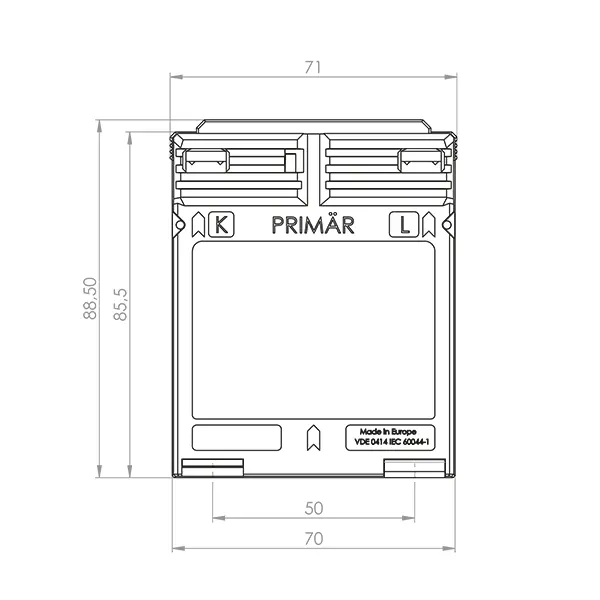 KSW 30 2 KSW 40 und KSW 30 Kleinsignal-Stromwandler, technische Zeichnung 1
